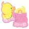 Big Dot of Happiness Pink Ducky Duck - Shaped Fill-in Invitations - Baby Shower or Birthday Party Invitation Cards with Envelopes - Set of 12